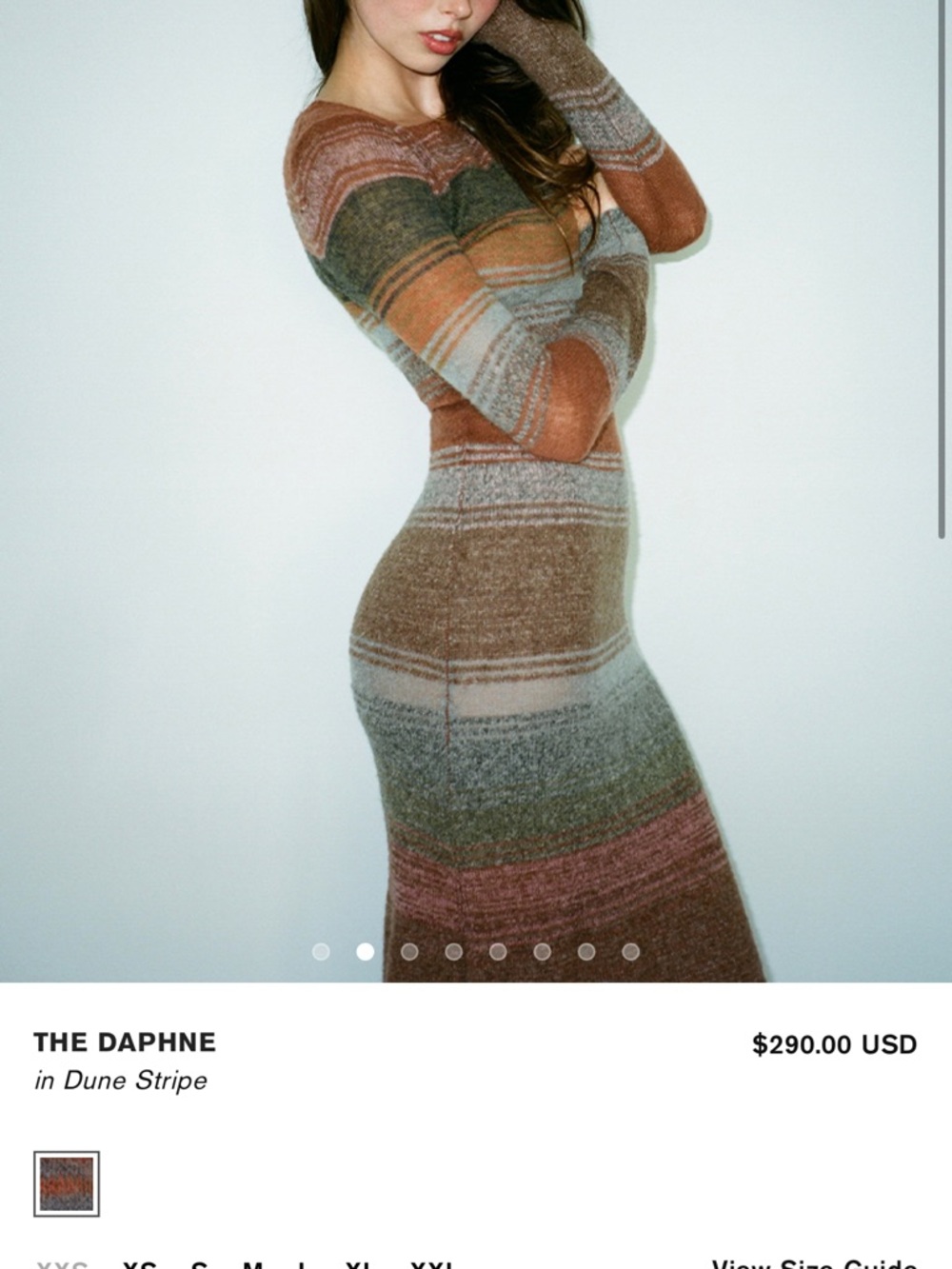 The Daphne Striped Knit Dress - Multicolor Dune Stripe